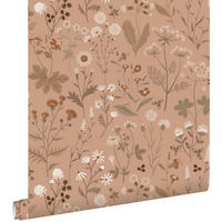 TAPETE Feldblumen 53 cm x 10.05 m - Terracotta, Papier (53/1000cm) - ESTAhome