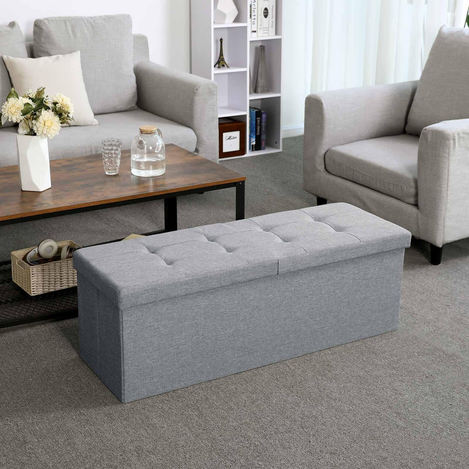 SITZBANK MIT KLAPPDECKE - Grau, Holzwerkstoff (38/38/110cm) - Hansiro