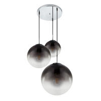 HÄNGELEUCHTE VARUS Grau Chrom - Grau, Glas (51/51/120cm) - Globo Lighting