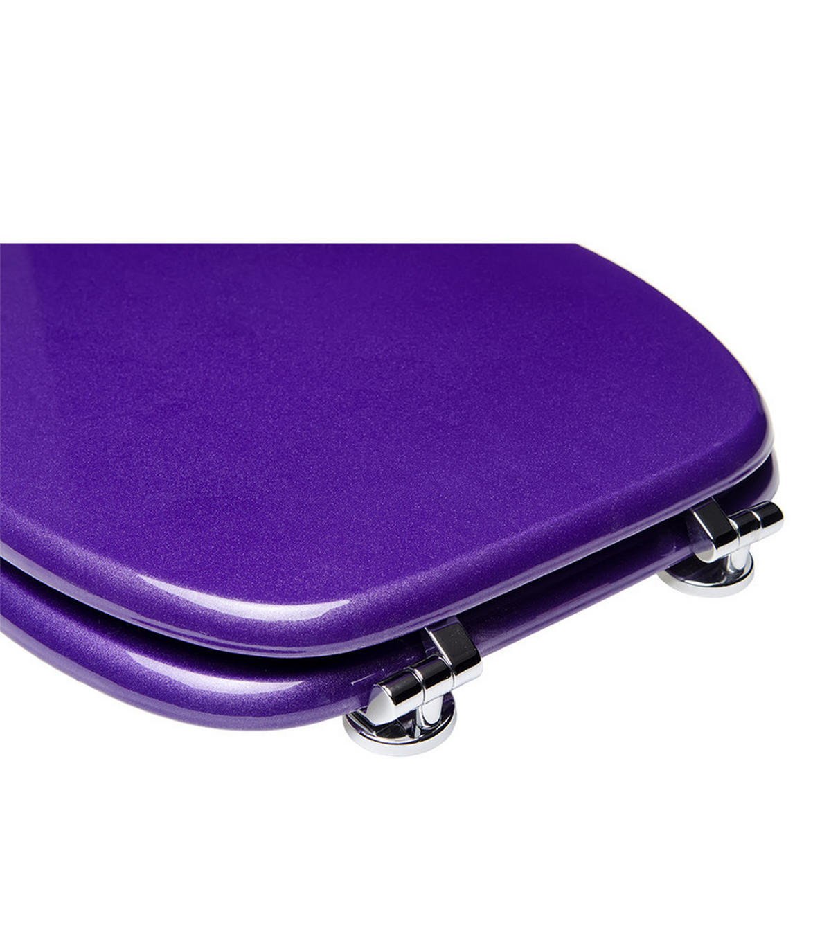 WC-SITZ Glitzer Lila - Violett, Holzwerkstoff (38/6/47cm) - Sanilo