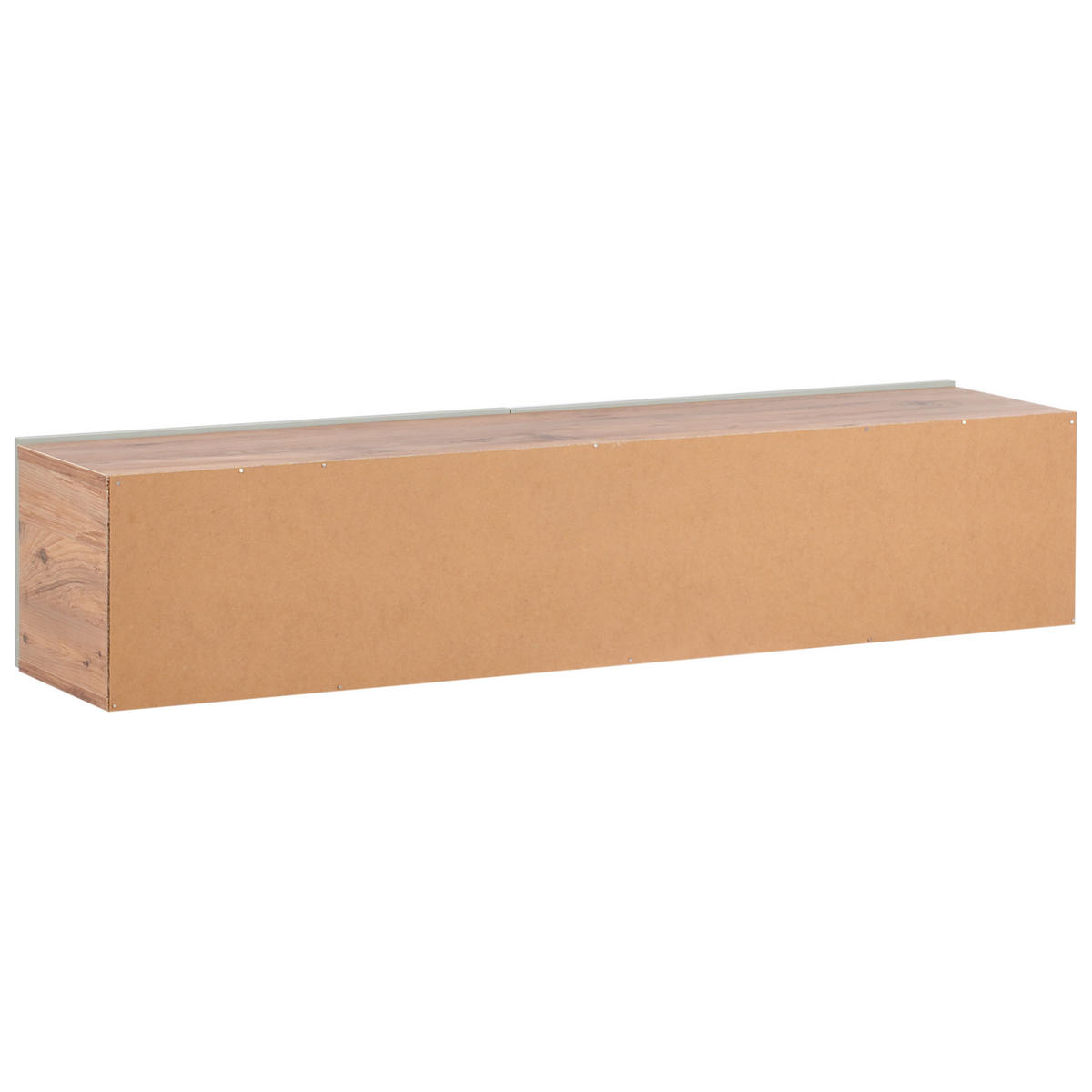 WANDMONTIERTER-TV-SCHRANK Grün/Braun Gladstone - Braun/Grün, Holzwerkstoff (140/30/32cm) - Beliani