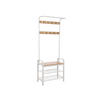 GARDEROBENSTÄNDER - Weiß, Holzwerkstoff (33.7/183/72cm) - Hansiro