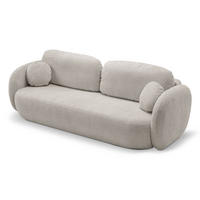 SOFA Olena - Beige (Abriamo 6) - Grau, Holzwerkstoff (238/86.5/101cm) - Möblo