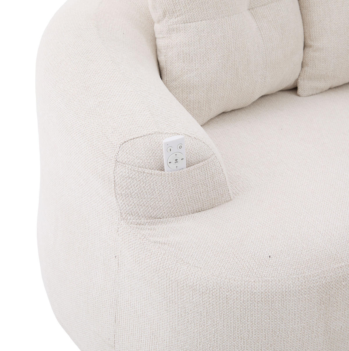 SOFA 2-Sitzer in Beige Chenille 164 x 92 x 60 cm - Beige, Holzwerkstoff (164/60/92cm) - Meubliv