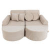 KINDERSOFA, Slimcord, Pocket Max, Ecru - Ecru, Textil (120/25/60cm) - MeowBaby