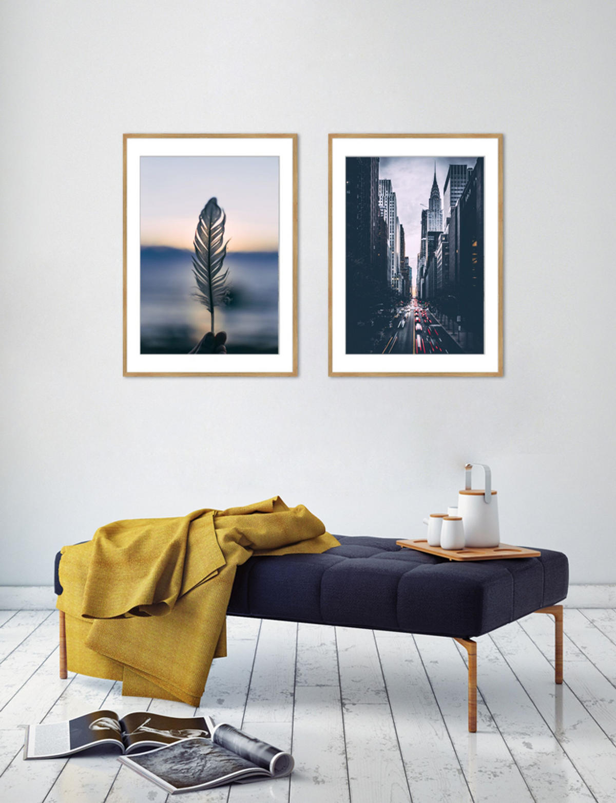 BILDERRAHMEN 50x70 cm Eiche - Beige, Holz (52/72/2cm) - artissimo