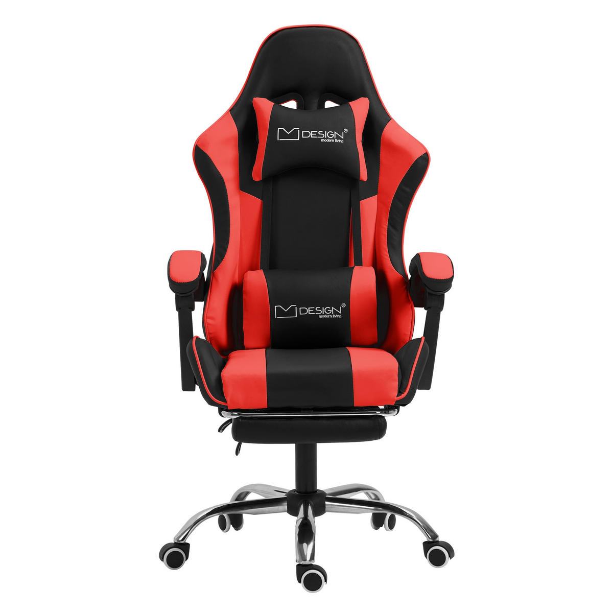 GAMING-STUHL schwarz rot - Rot, Metall (62/128/62cm) - ML-DESIGN