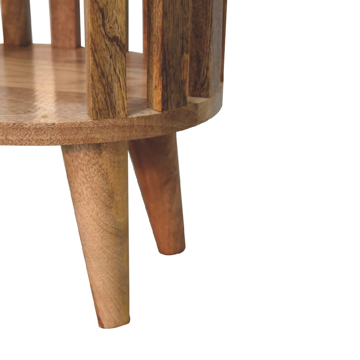 NACHTTISCH ARIELLA MIT EINFACHER REGAL - Beige/Messingfarben, Holz/Metall (36/40/26cm) - Artisan Furniture
