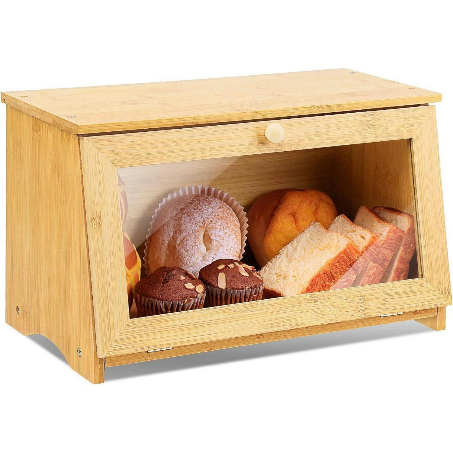 BROTKASTEN Bambus 39 x 21 x 23 cm - Hellbraun, Naturmaterialien (21/23/39cm)