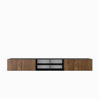 LOWBOARD VAREN 300/41/40 cm, Hängender TV-Schrank Schwarz / Eichefarben - Eichefarben/Schwarz, Holzwerkstoff (300/41/40cm) - MASSENO