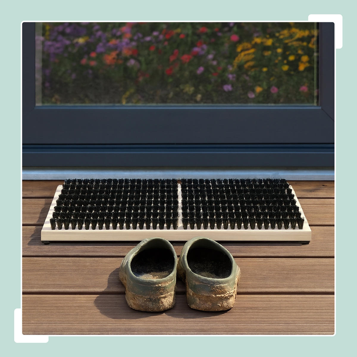 ŠKRABKA na obuv - různobarevná, kov/dřevo (59/4.5/36cm) - Relaxdays