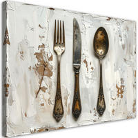 LEINWANDBILD Essen & Trinken 120x80cm - Beige, Textil (120/80cm) - Feeby