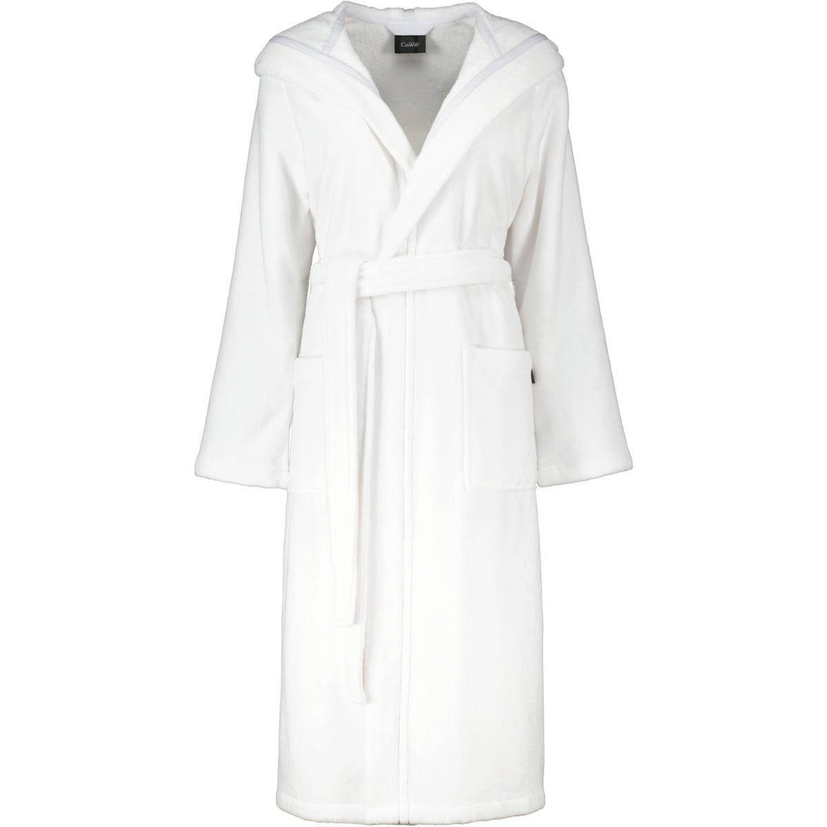 BADEMANTEL DAMEN KAPUZE CAWÖ HOME 825 WEISS - 67 - Weiß, Textil (Lnull) - Cawoe