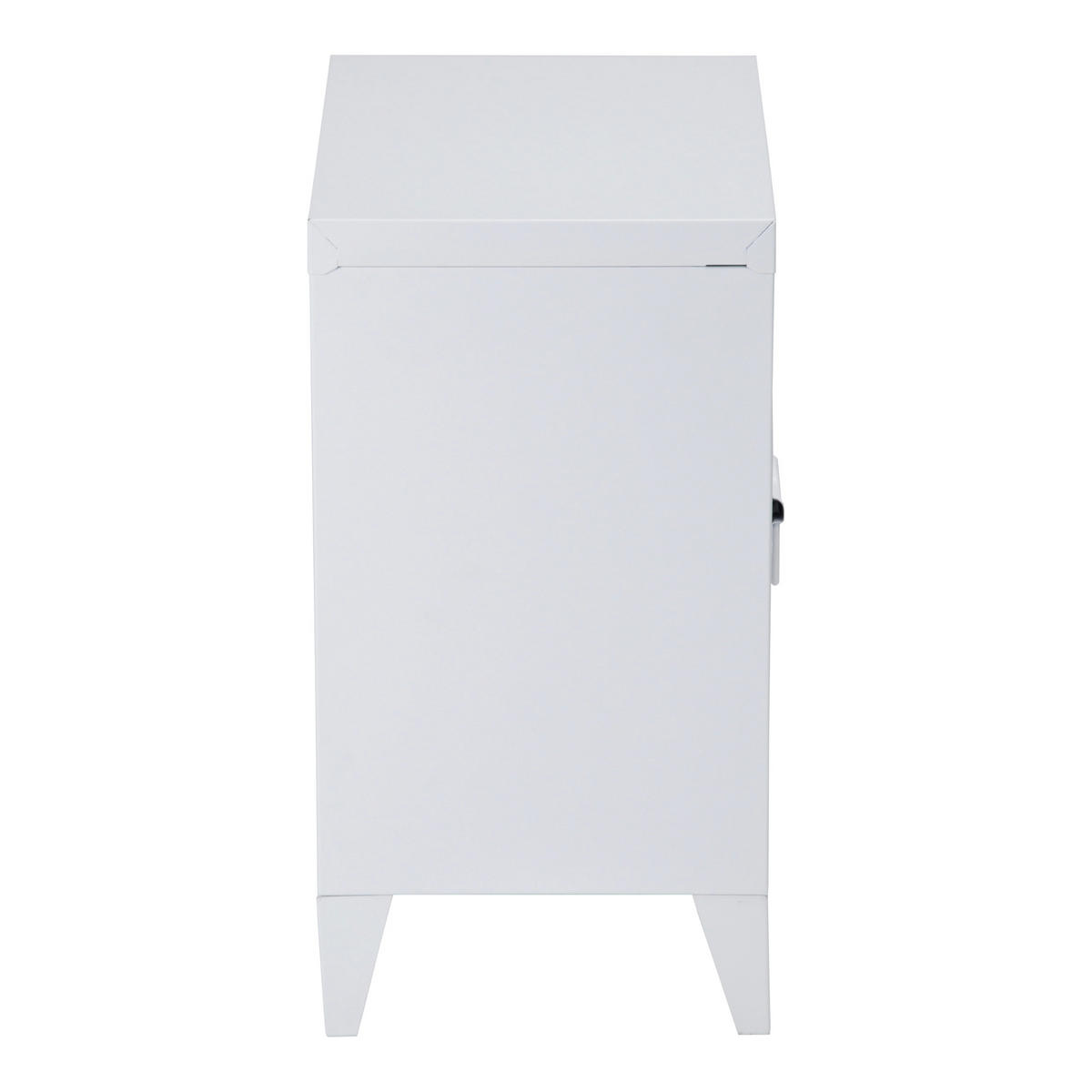 NACHTSCHRANK-SET 2 TLG. Inari - Weiß, Metall (40/57/30cm) - [en.casa]