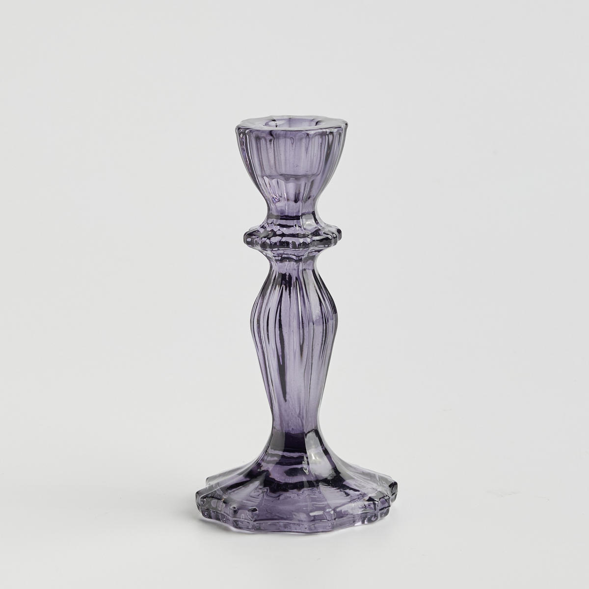 KERZENSTÄNDER Mirell - Violett, Glas (8/15/8cm) - home&you