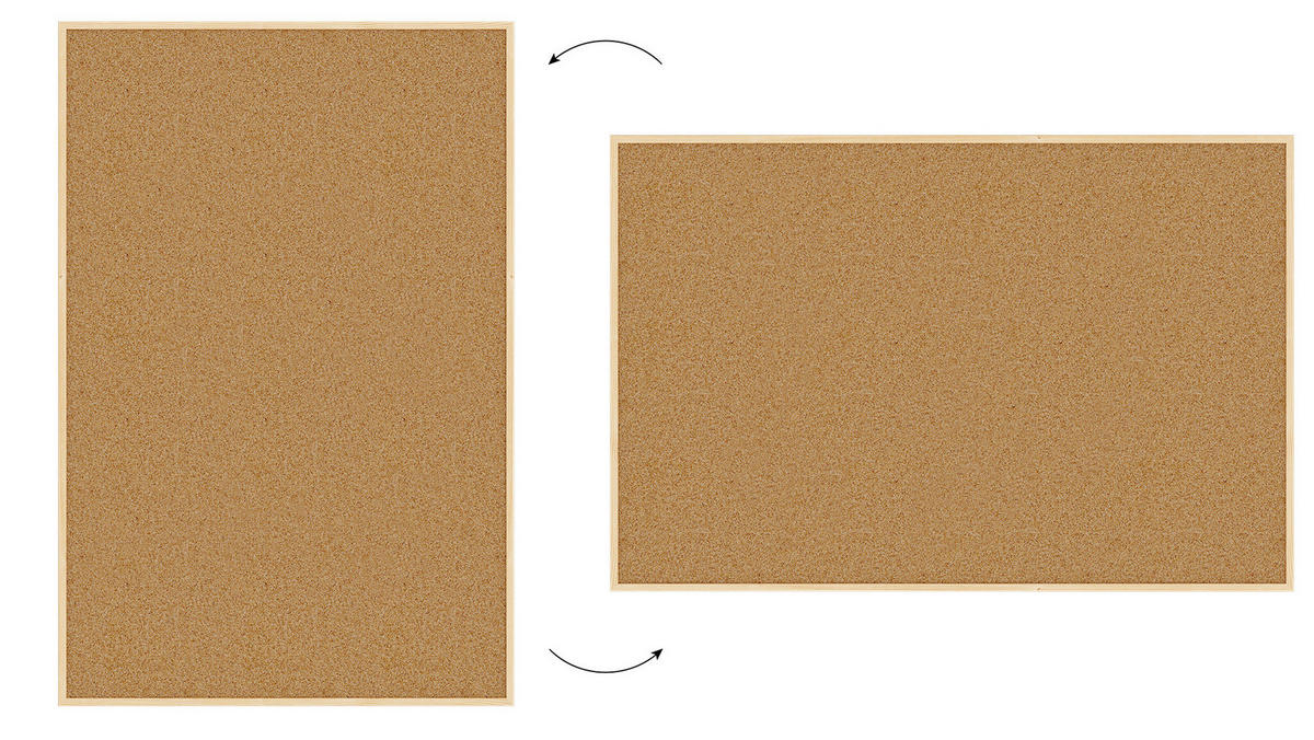 PINNWAND mit Naturholzrahmen 150x100cm - Braun, Holz (150/100/1.8cm) - ALLboards
