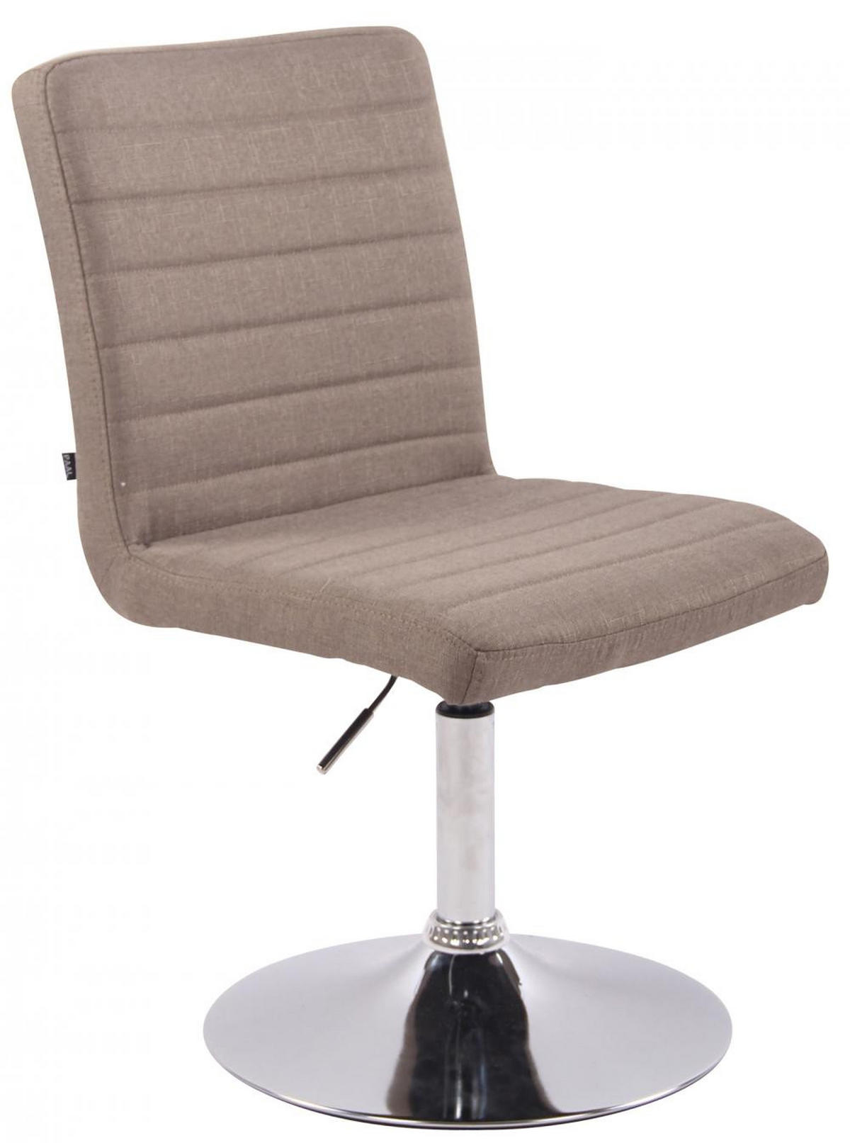 STUHL Stoff taupe - Taupe/Chromfarben, Textil/Metall (44/81/60cm) - CLP