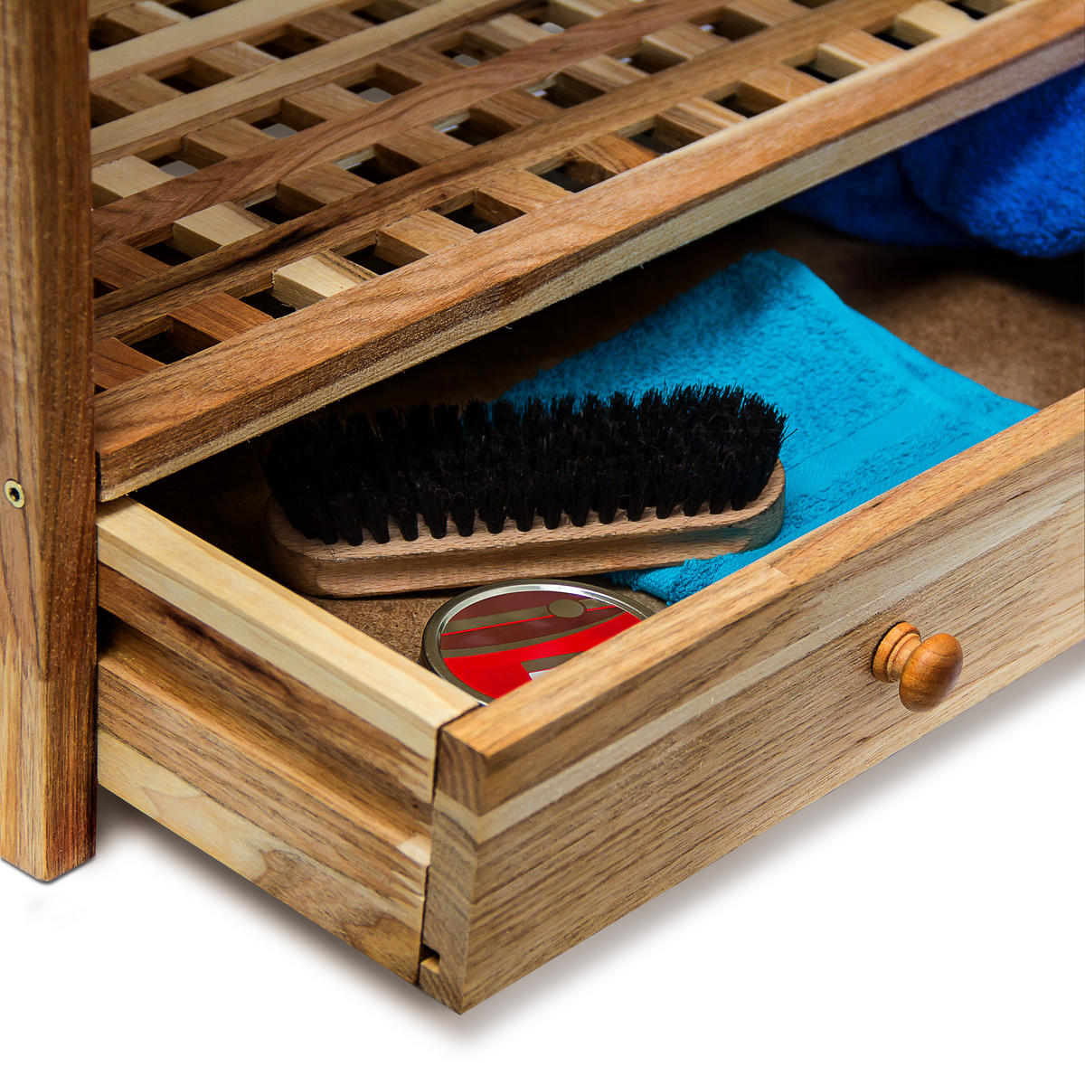 SCHUHREGAL - Hellbraun, Holz (27/81/70cm) - Relaxdays