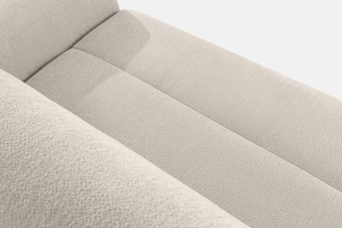 ECKSOFA LINKS BLUME, Ecru - Ecru, Holz/Holzwerkstoff (271/164cm) - KONSIMO®