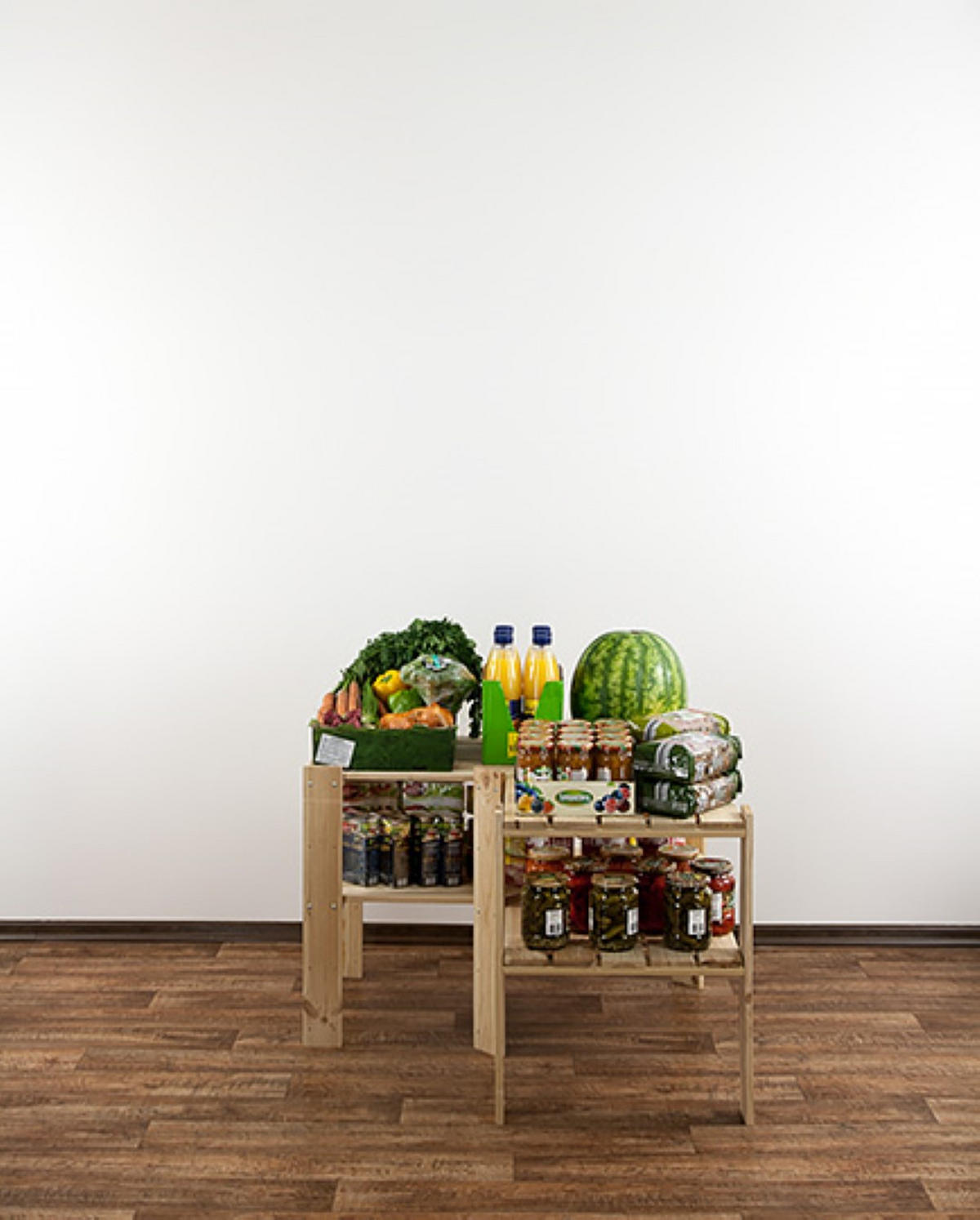 ECKREGAL WOODLAND 64x80x50cm Fachlast 120kg 2 Fachboden Kiefernholz Natur - Naturfarben, Holz (80/64/50cm) - PROREGAL