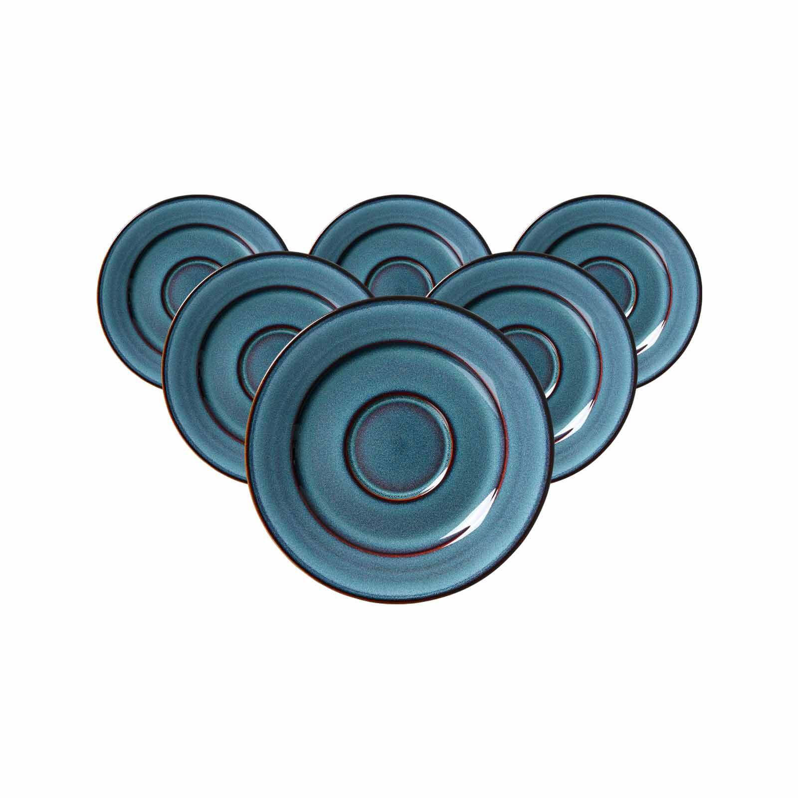 ESPRESSOUNTERTASSEN Bali blau ø 12,5 cm 6er Set - Blau, Keramik (12.5cm) - Ritzenhoff Breker