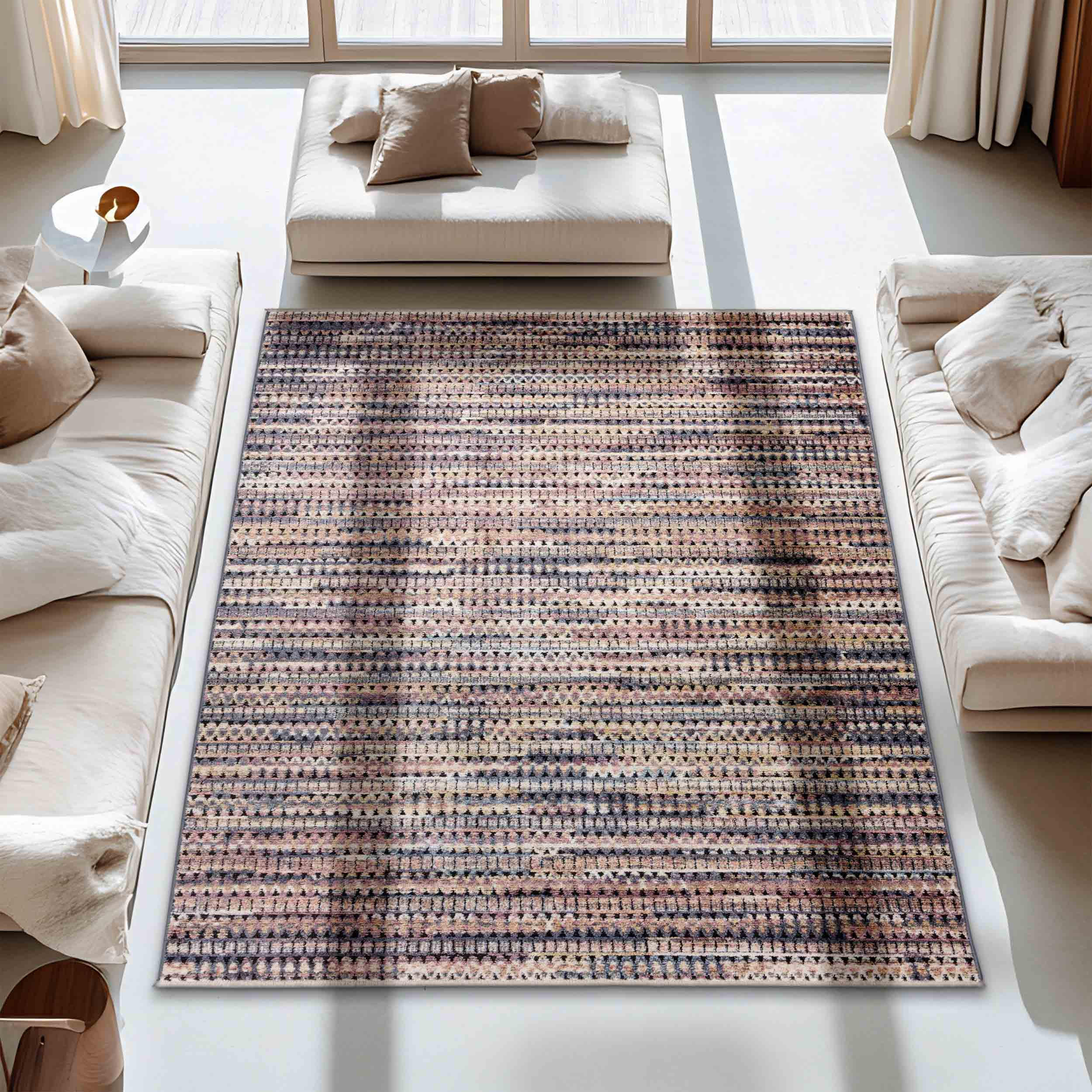 DESIGNTEPPICH ORVIETO - Hellblau, Textil (133/190cm) - Astra