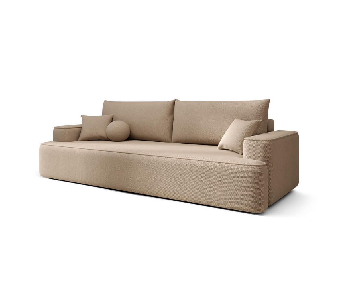 SOFA mit Schlaffunktion FIGO Curio 15 - Beige, Textil (250/75/150cm) - Bedante