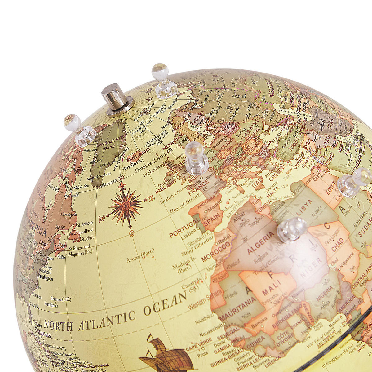 GLOBUS CARTIER Gelb Cartier - Gelb/Silberfarben, Kunststoff (25/29/25cm) - Beliani