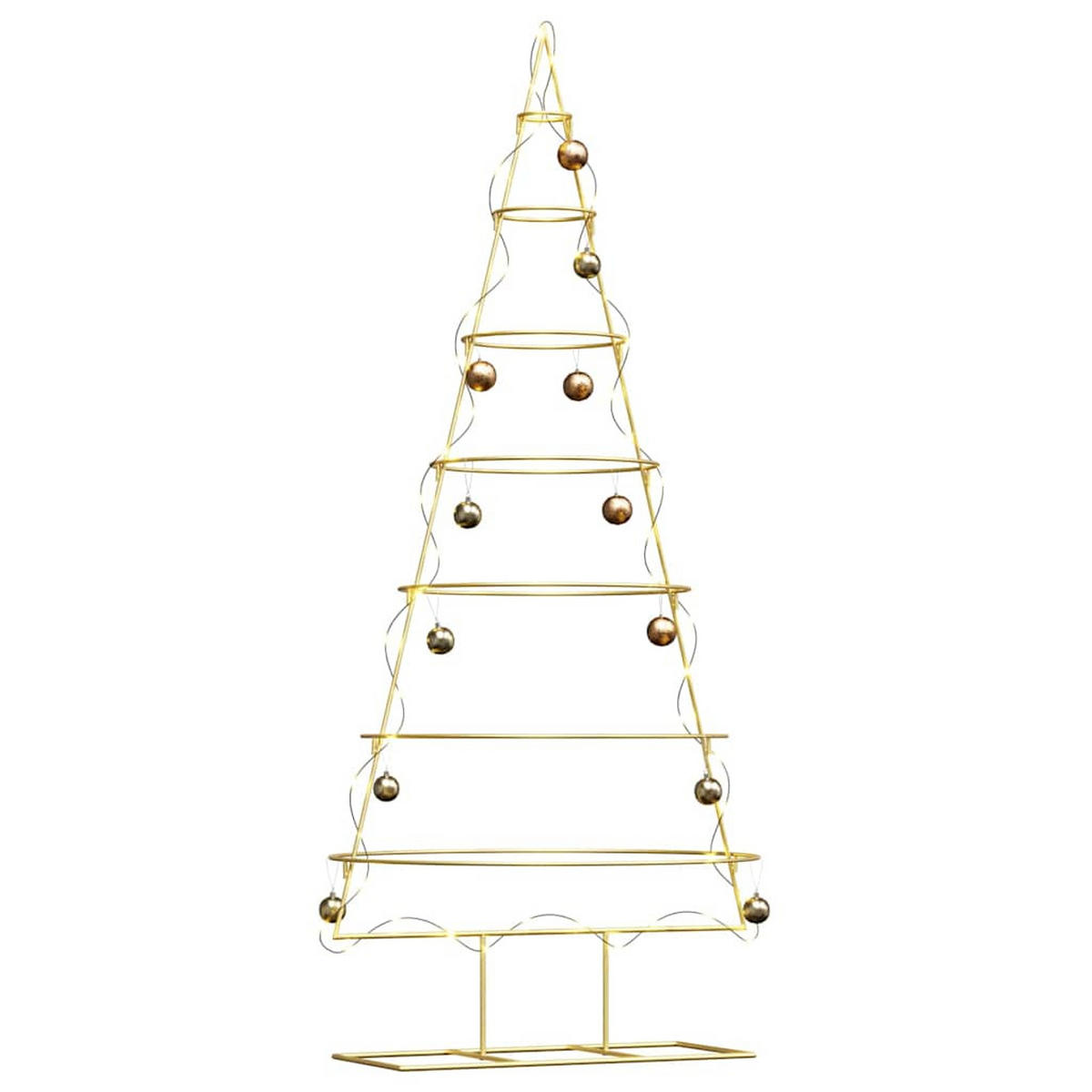 WEIHNACHTSBAUM Metall Gold 180 Cm Pulverbeschichteter Stahl - Goldfarben, Metall (180cm) - vidaXL