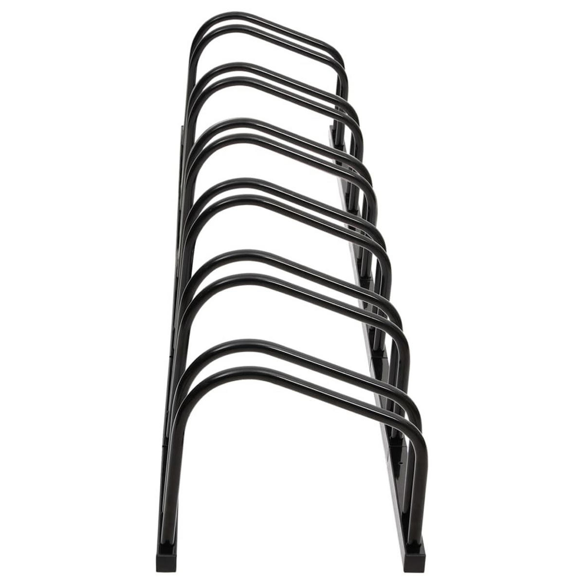 FAHRRADSTÄNDER Für 6 Fahrräder Schwarz Stahl - Schwarz, Metall (163.5/26/33cm) - vidaXL