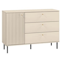 SIDEBOARD CALETTO Beige 120 cm - Beige/Goldfarben, Holzwerkstoff/Metall (120/84.8/40cm) - Selsey
