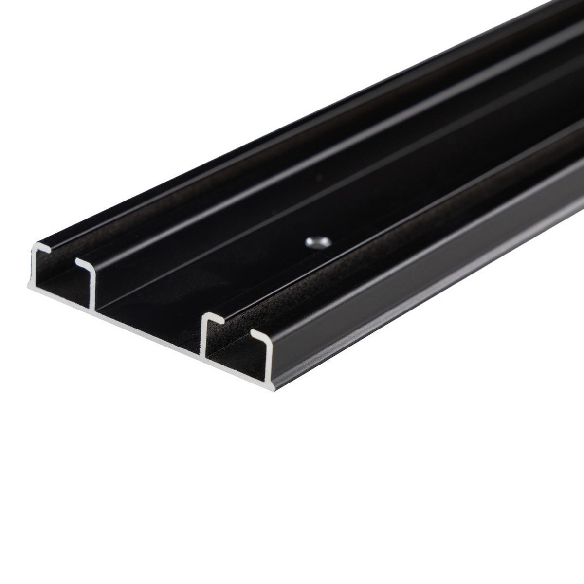 GARDINENSCHIENE LM, 2 läufig, 150 cm, schwarz - Schwarz, Metall (6.1/1.1/150cm) - SN Deco