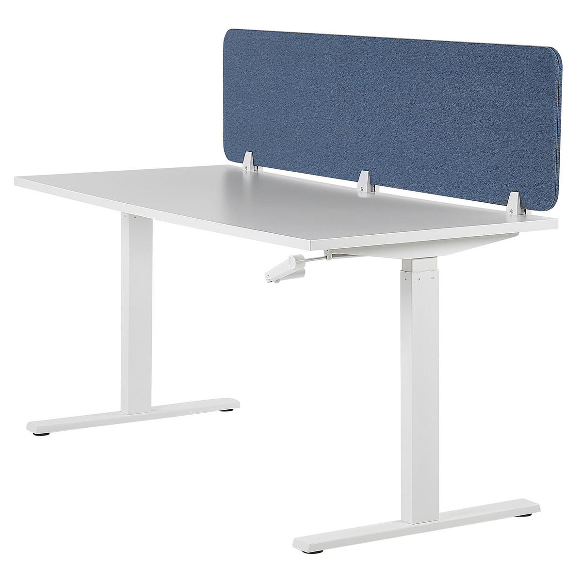 SCHREIBTISCHTRENNWAND 180 x 40 cm Blau Wally - Blau, Textil (180/40/2cm) - Beliani