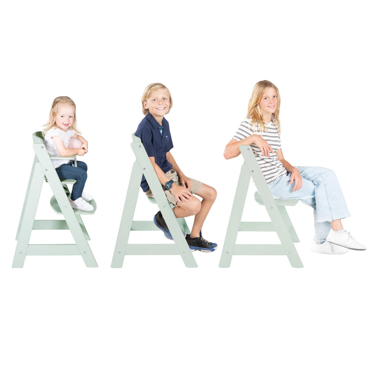 KINDERHOCHSTUHL Sit Up Flex Mint - Mintgrün, Holzwerkstoff (44.5/80/54cm) - Roba