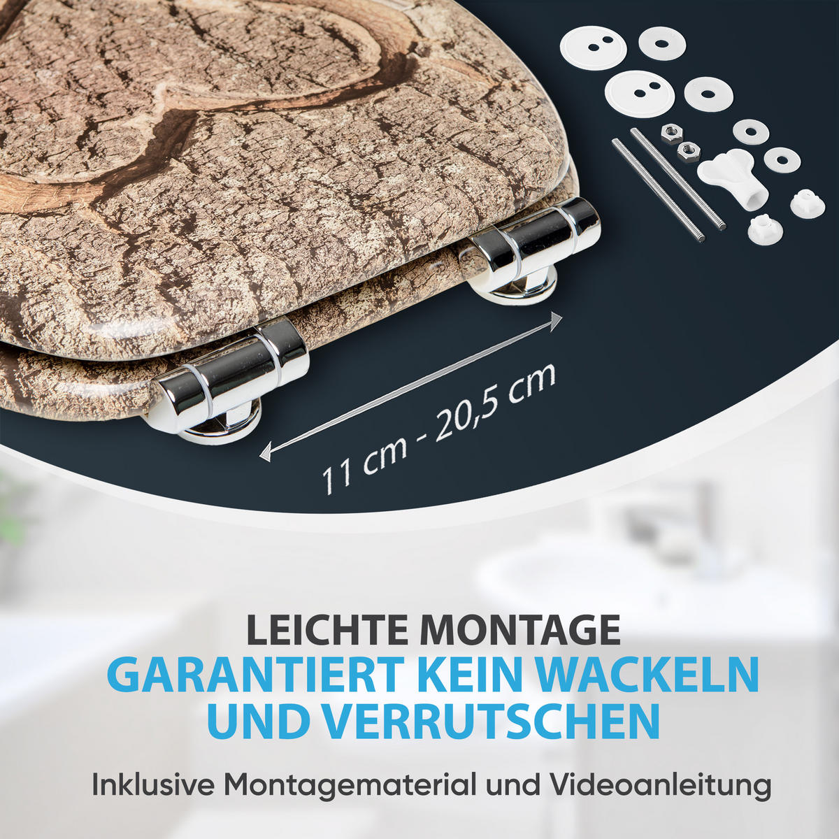 WC-SITZ mit Absenkautomatik True Love - Braun, Holzwerkstoff (38/6/47cm) - Sanilo