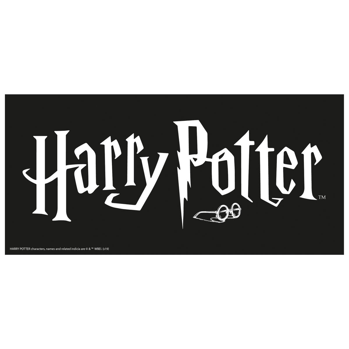 KAFFEEBECHER Harry Potter Schriftzug Schwarz/Weiß 320 ml - Schwarz, Keramik (0.32L) - United Labels