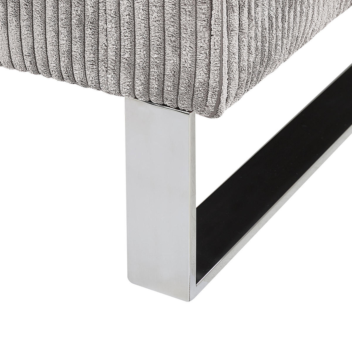 SESSEL Cord Grau Vind - Grau, Textil/Metall (76/82/82cm) - Beliani