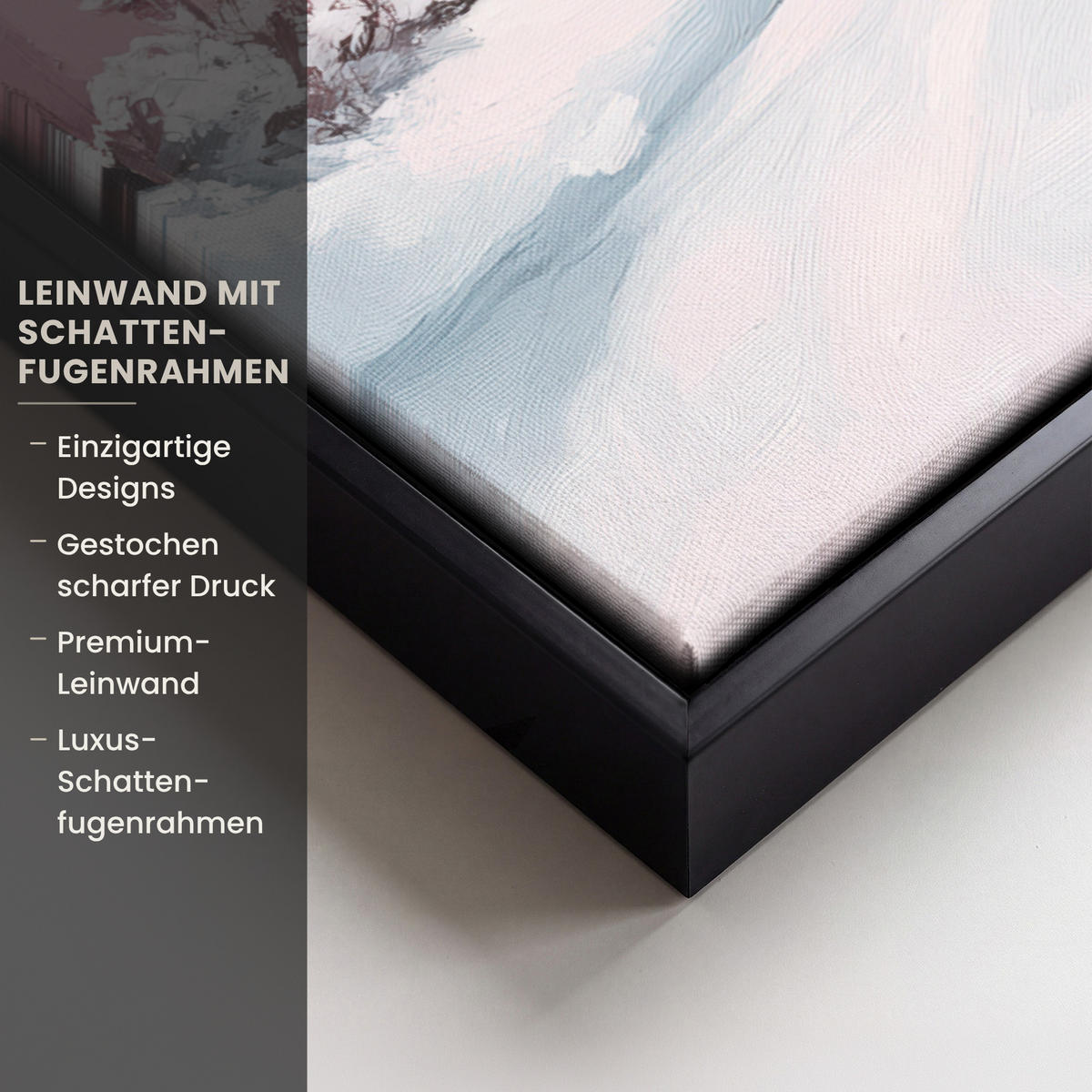 LEINWAND Bilder mit Rahmen - Weihnachtsdorf - Rosa - Winter - Schnee - Häuser - 50x70 - Altrosa, Textil (50/70cm) - MuchoWow