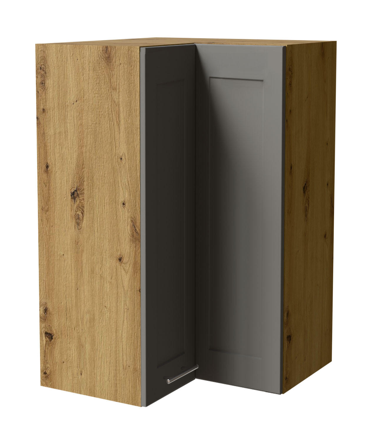 Feldmann-Wohnen Eckhängeschrank Grau, Eiche Artisan 60x96x60 cm