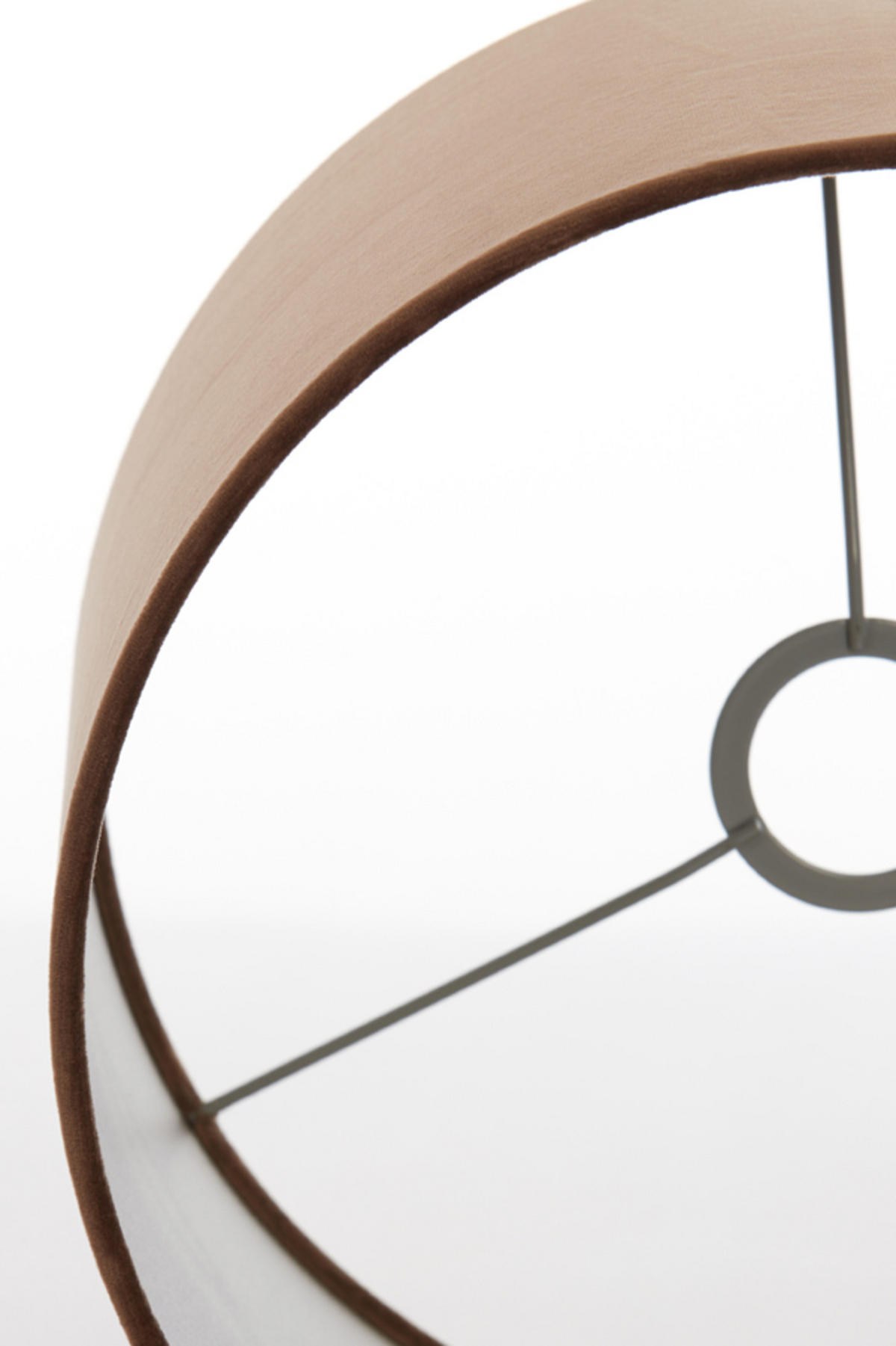 LAMPENSCHIRM Velours Braun Ø40/30 cm - Braun, Textil (40/40/30cm) - Light & Living