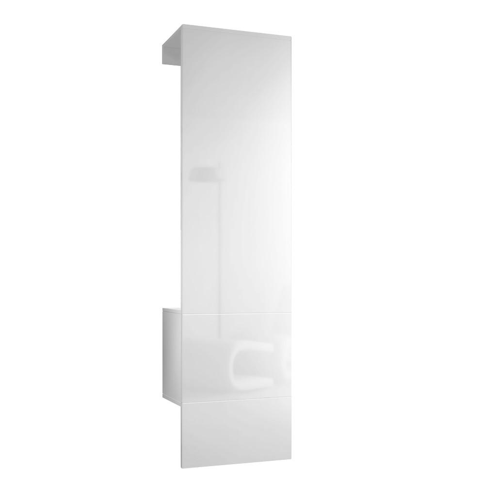Vladon Garderobe Weiß Hochglanz 52x193x35 cm