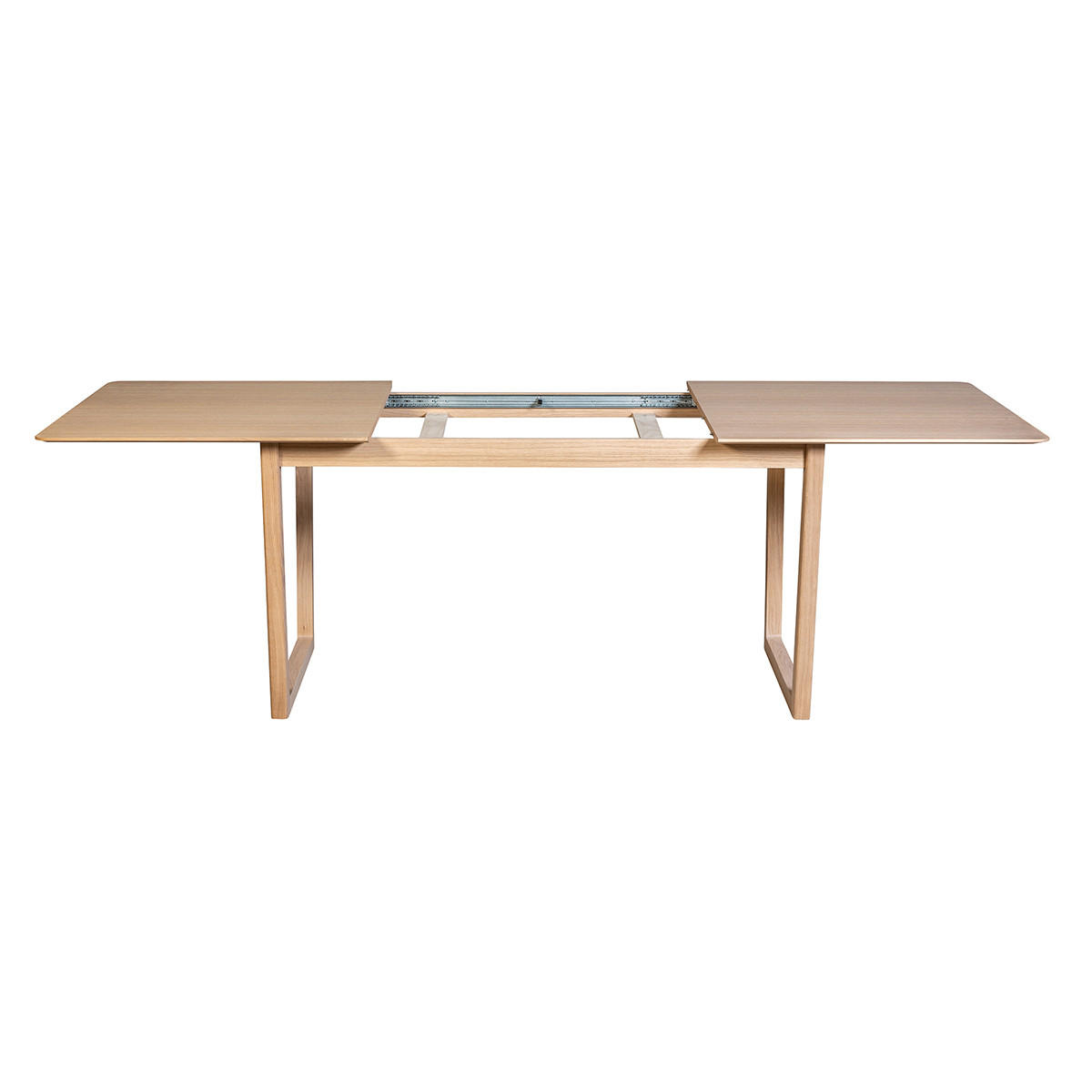 ESSTISCH Ausziehbar Eichenfurnier L160-240 cm LAHO - Eiche Bianco, Holz (240/90/75cm) - Miliboo