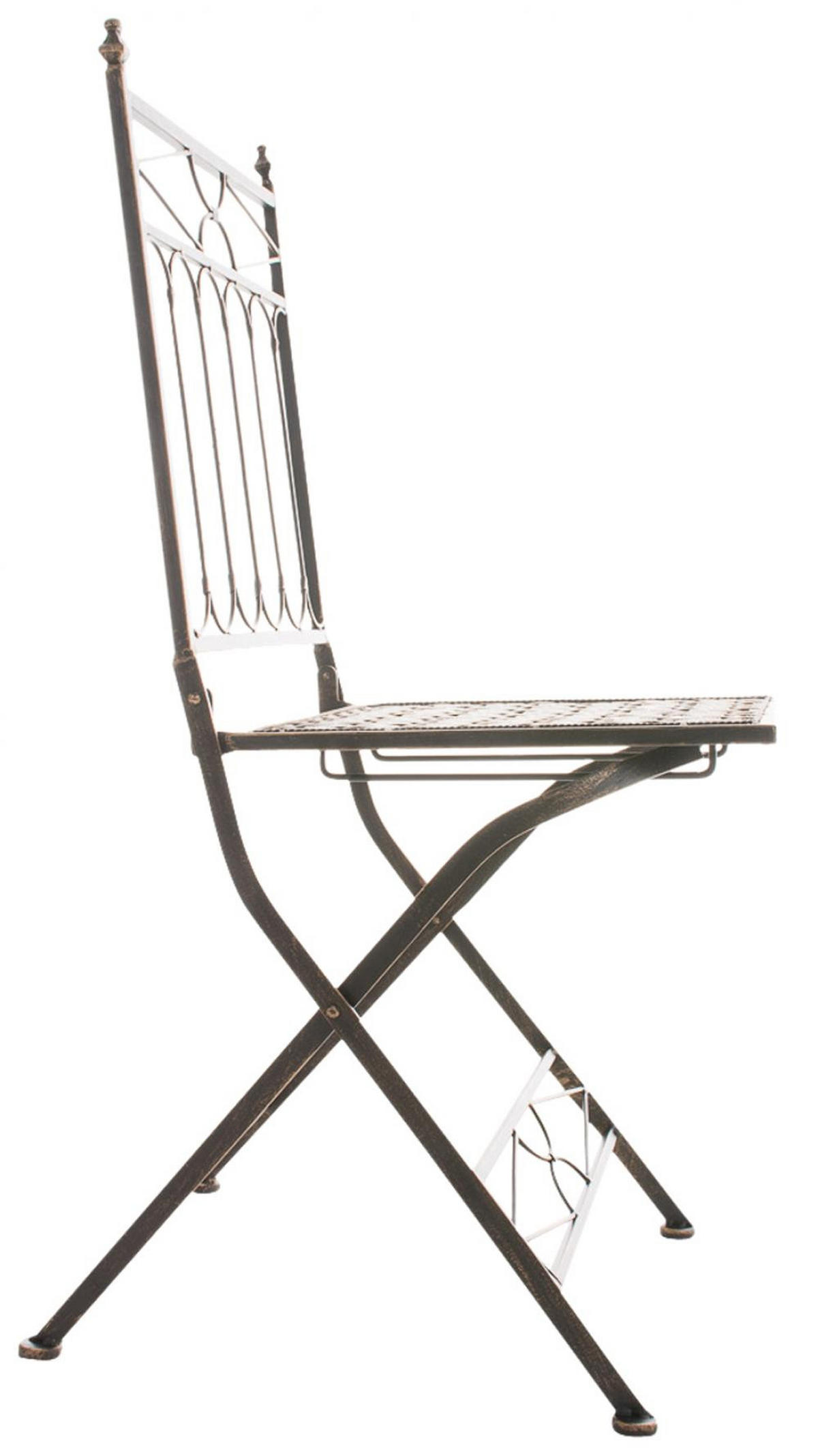 GARTENKLAPPSTUHL 2er Set Metall bronze - Bronzefarben, Metall (42/94/40cm) - CLP