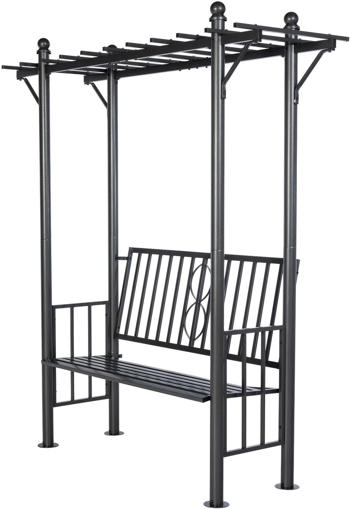 ROSENBOGEN Metall Anthrazit - Anthrazit, Metall (186/221/66cm) - CLP