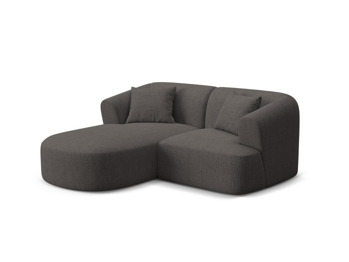 MODULARES-ECKSOFA links Campi aus strukturiertem Stoff grau 3 Sitzplätze - Grau, Textil (156/180cm) - Cosmopolitan Design