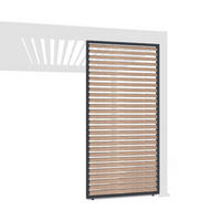 LAMELLENWAND für Pergola Holzoptik aus Aluminium 0,93 m - Beige, Metall (93/234/6cm) - WEIDE