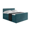 BOXSPRINGBETT mit Matratze H3|H4 und Lattenrost - TOLO-Z KING 200x200 Cord - Blau - Blau, Holzwerkstoff (200/200cm) - ALTDECOR