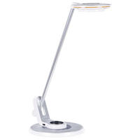 SCHREIBTISCHLAMPE Corvus 19/19/45 cm - Silberfarben, Metall (19/19/45cm) - Beliani