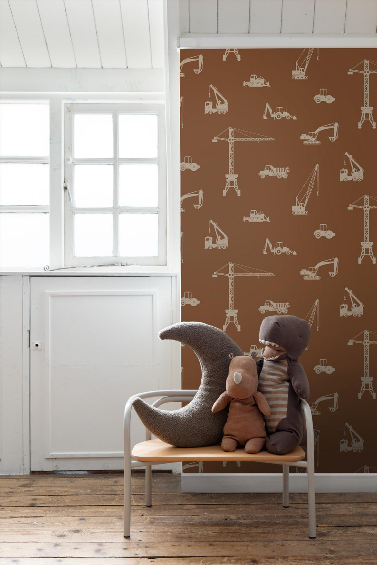TAPETE Fahrzeuge 53 cm x 10.05 m - Terracotta, Papier (53/0.1cm) - ESTAhome