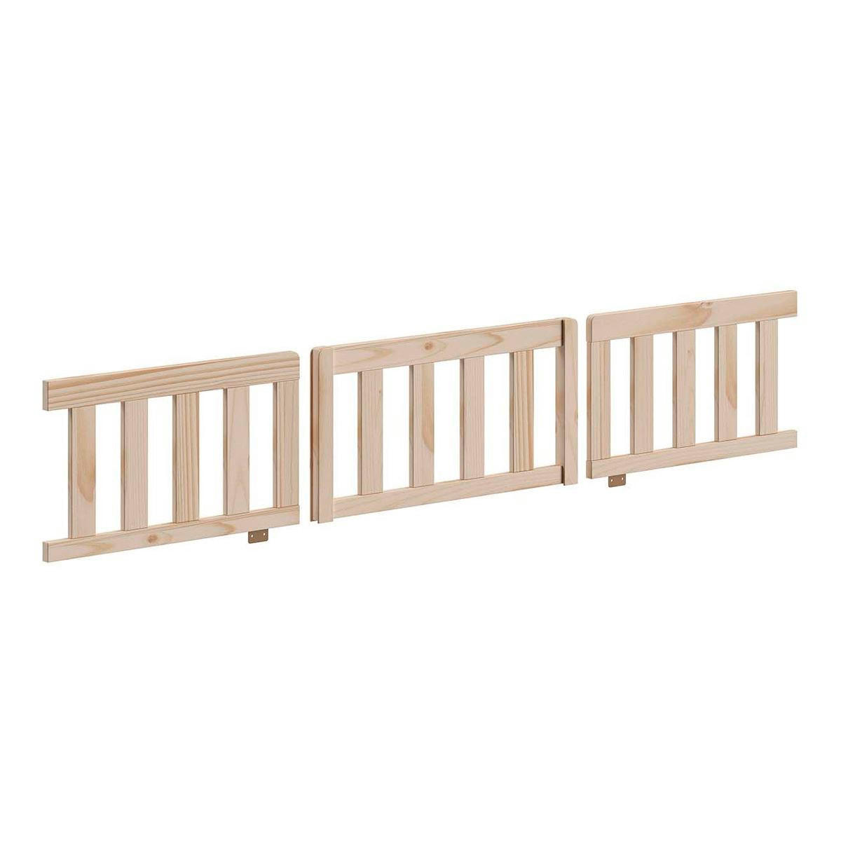 TAGESBETT Kapua 90x200 mit Rausfallschutz Kiefer Massivholz Natur - Kieferfarben, Holz (90/200cm) - 58aufmkessel